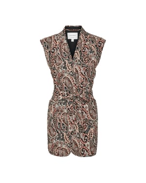 Vero Moda Vmmable magda sl long waistcoat wv brique