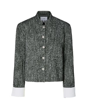 Y.A.S Yastoriva ls jacket black/grey melange