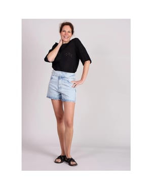 Homage to Denim Homage shorts h belt detail licht