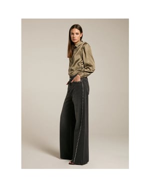 Homage to Denim Homage palazzo jeans h big studs