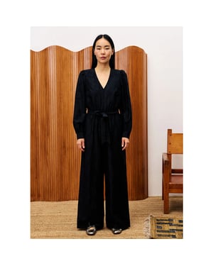 FRNCH Cardamom jumpsuit strikceintuur en pofmouw