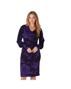 Jansen Amsterdam Vbf501 jersey print dress jet w23 000975 black/purple