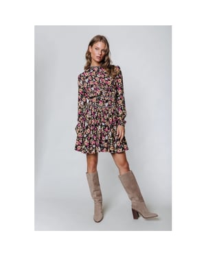 Colourful Rebel Grace flower beads mini dress dessin