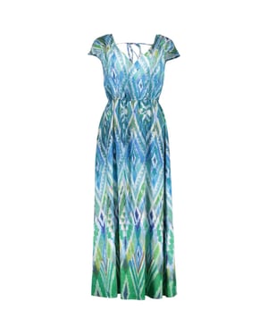 Geisha Zomer jurk in met v-hals en print