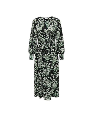 Jacqueline de Yong Jdylesley ls midi wrap dress wvn dessin