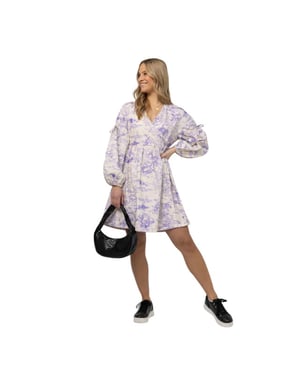 Norr Wishfull wrap dress lavender print -