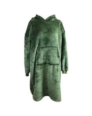 Unique Living hoodie oversized winter green -70x110cm