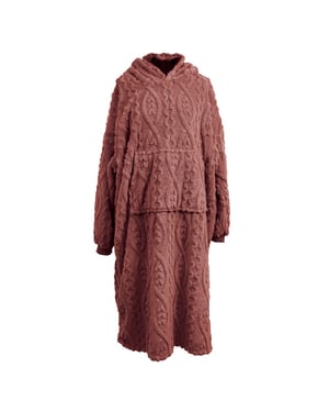 Unique Living hoodie pleun 78x120cm marsala
