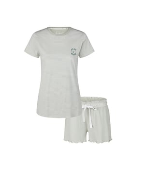 By Louise Dames korte pyjama set shortama gestreept