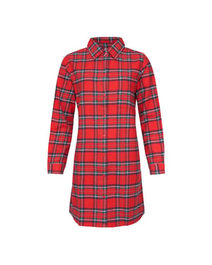 By Louise Dames pyjama nachthemd flanel geruit