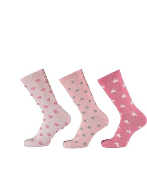 Apollo Fashion sokken dames hartjes stip ster print
