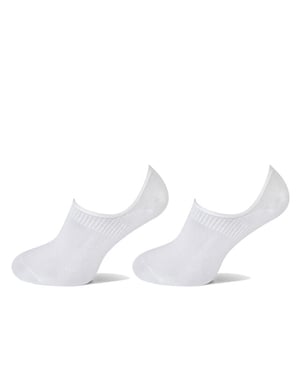 Basset Dames/heren bamboe sokken invisible footie 2-pack