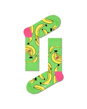 Happy Socks Dames sokken met print banaan
