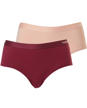 Apollo Dames hipster rood / roze bamboe 2-pack