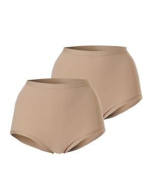 Cotonella Dames tailleslip maxi huidskleur 2-pack