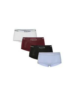 Pieces Dames hipster pclogo 4-pack color