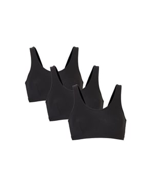 Cotonella Dames bralette bi-elastisch katoen 3-pack