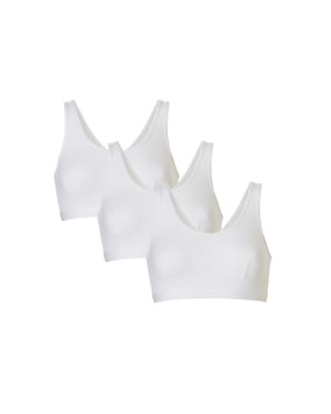 Cotonella Dames bralette bi-elastisch katoen 3-pack