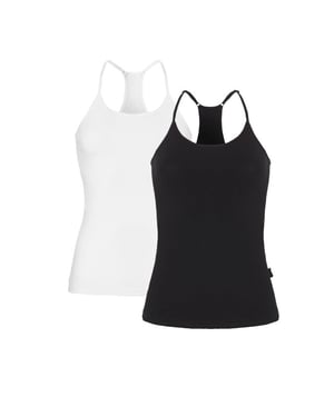 O'Neill Dames racerback top 2-pack wit/zwart