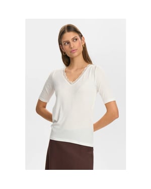 Nümph Numph nubowie lace t-shirt 9001 cloud dancer