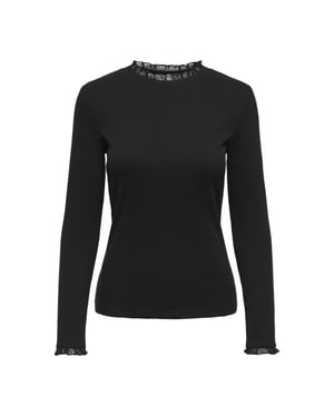 Only Onlleslie ls lace mix top jrs noos -