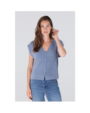 Jansen Amsterdam Chelsie gilet p204 blue grey