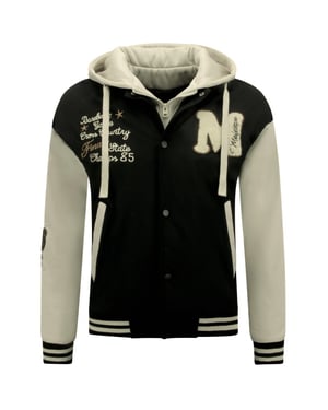 Enos Baseball jacket classic oversized met capuchon 8632