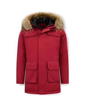 Enos Parka winterjas met grote echte bontkraag