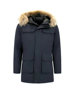 Enos Parka winterjas met grote echte bontkraag
