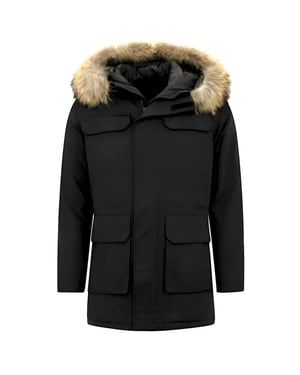 Enos Parka winterjas met grote echte bontkraag