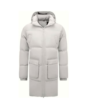 Local Fanatic Lange gedateerde puffer parka jas met afneembare capuchon 3361