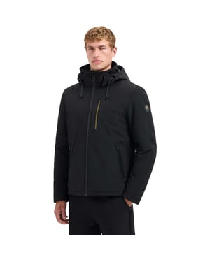 No Excess Jacket short fit hooded softshell s black