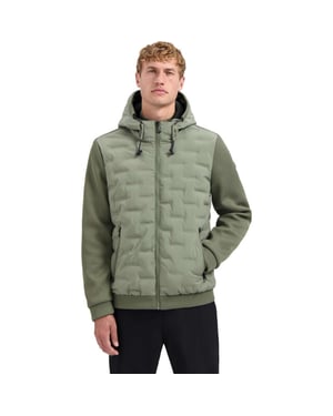 No Excess Jacket short fit sealed hooded knit steel