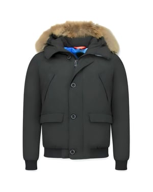 Warren Webber Winterjas kort met bontkraag