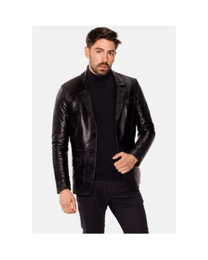 Cycas D'or Leren blazer colbert heren