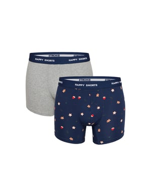 Happy Shorts 2-pack kerst boxershorts heren koekjes
