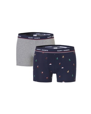Happy Shorts Kerst boxershorts 2-pack heren classic nutcracker