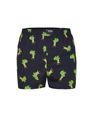 Happy Shorts Wijde boxershort heren kikker met kroon print