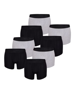 MG-1 Denim brøs. boxershorts heren 8-pack effen zwart/grijs #11