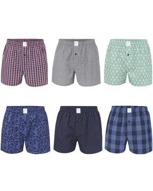 MG-1 Wijde boxershorts heren 6-pack d300 assorti pack