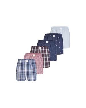 MG-1 Wijde boxershorts heren 6-pack multipack d500