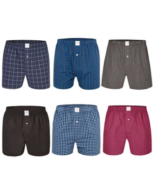 MG-1 Wijde boxershorts heren 6-pack pack d905