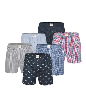 Phil & Co 6-pack wijde boxershorts heren d626 multipack