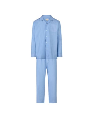 Phil & Co Heren pyjama set lang geweven katoen gestreept