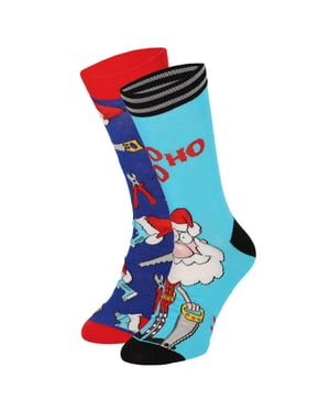 Apollo Foute kerstsokken heren 2-pack santa claus / tools
