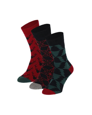 Apollo Heren kerstsokken giftbox 3-pack