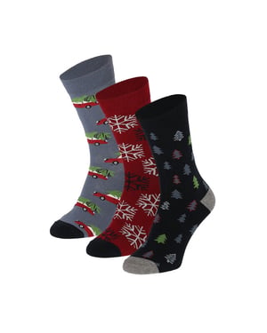 Apollo Heren kerstsokken giftbox 3-pack