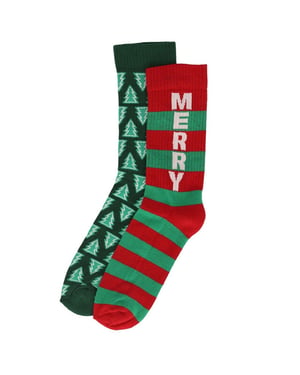 Apollo Kerstsokken heren dames green / rood sportsokken 2-pack