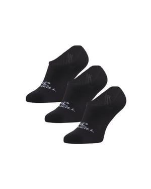 O'Neill Footies sokken heren / dames no show 710003 zwart 3-pack