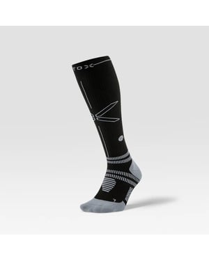 Stox running knee high socks men compressiekous heren black/black/white